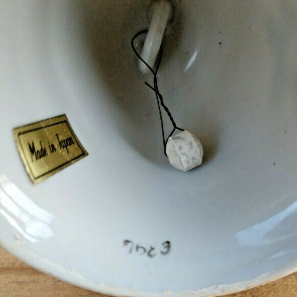VTG 25th Porcelain Wedding Anniversary Bell White - Picture 5 of 6